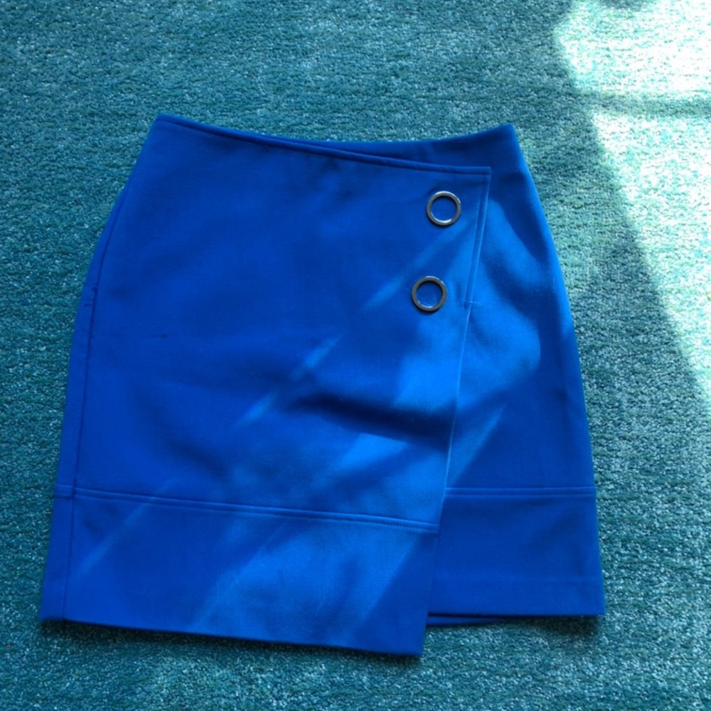 H&M asymmetrical cobalt blue skirt